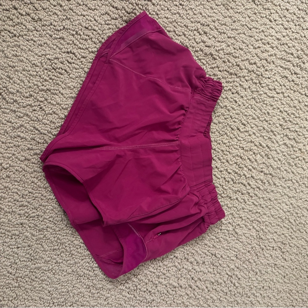 Lululemon Hotty hot Pink Athletic Shorts Lightweight Elastic Waist